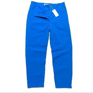 COS Sz 8 pants 100% cotton blue high waist NEW with tags